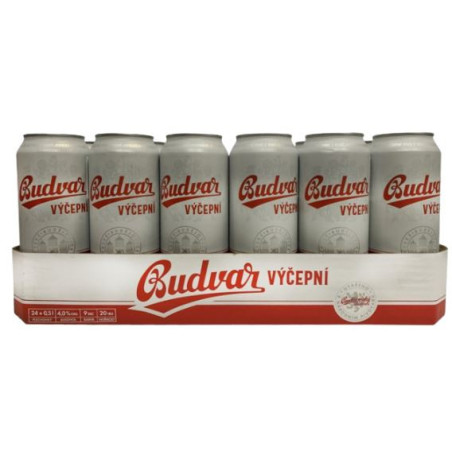 Budweiser Budvar Fassbier 24x 500ml Dosen Palette