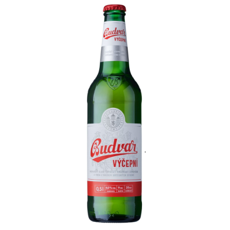 Budweiser Budvar Výčepní Helles Fassbier 500ml Flasche