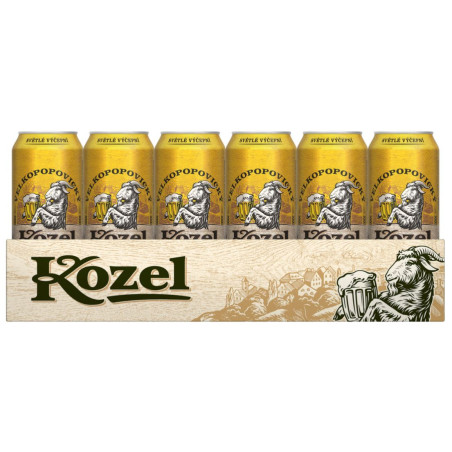 Velkopopovický Kozel 10 Helles Fassbier 24x 500ml Dosen Palette