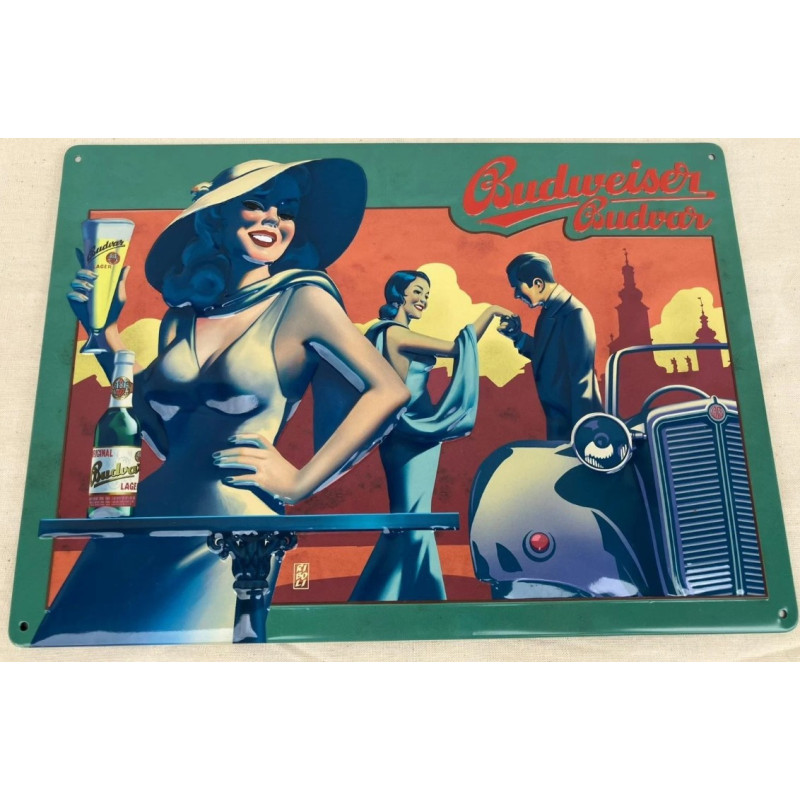 Budweiser Budvar Blechschild Reklame aus Tschechien Online Bestellen